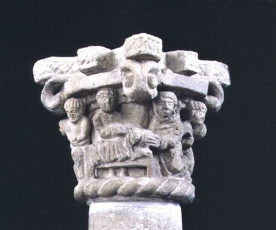 Pflege der Kranken, Relief von einem Kapitell von French School